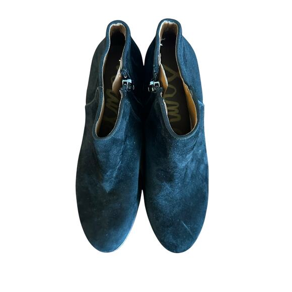 Sam Edelman Women's Petty Black Suede Bootie Side Zip - Size 5.5 - Picture 5 of 9